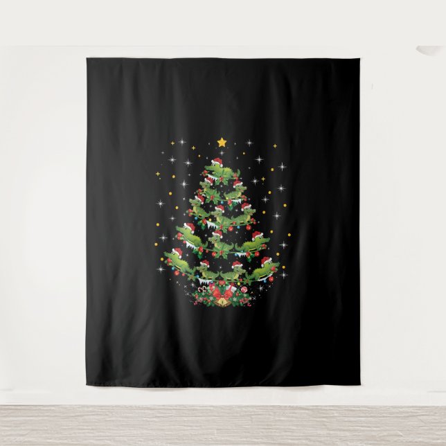 Alligator Lover Xmas Weihnachtsgeschenk Alligator  Wandteppich (Vorderseite)