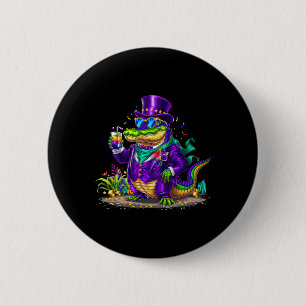 Alligator Mardi Gras Karneval Outfit für Mens Wome Button
