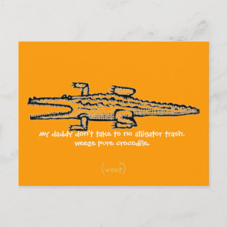 Alligator-Müll Postkarte