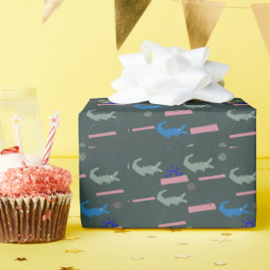 Alligator-Muster Geschenkpapier