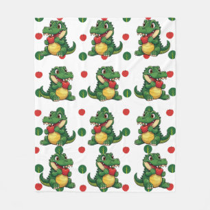Alligator Oh schläfst! Viele Printmedien Fleecedecke