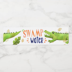 Alligator ou Crocodile Étiquettes de bouteille d'e