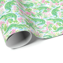 Alligator Preppy Palm Beach Musterdruck