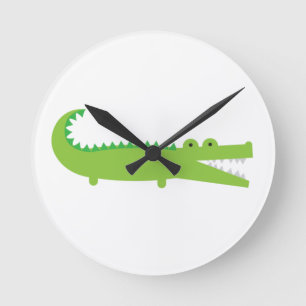 Alligator Runde Wanduhr