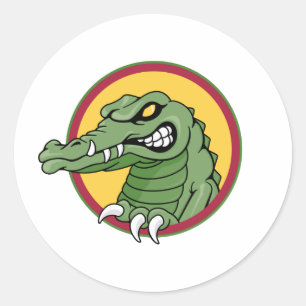 Alligator Runder Aufkleber