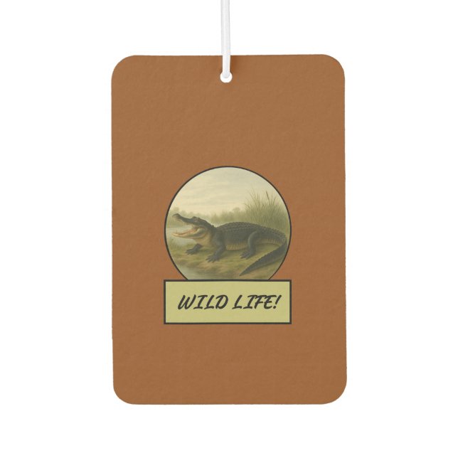 Alligator Saddle Brown Auto/Truck Air Freshener Autolufterfrischer (Vorderseite)
