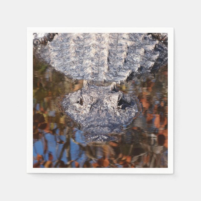Alligator Serviette (Vorderseite)
