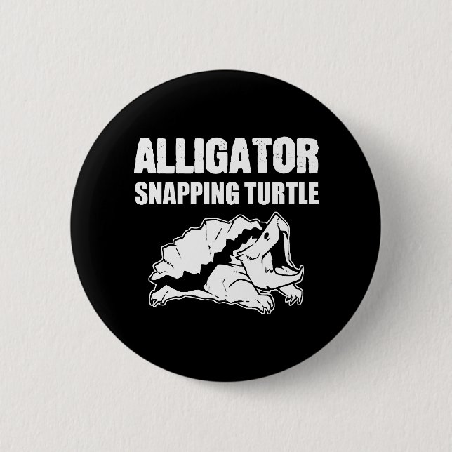 Alligator Snapping Schildkrötentierbiologe Geschen Button (Vorderseite)