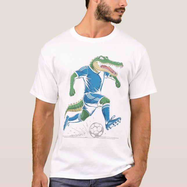 Alligator Soccer Player T-Shirt (Vorderseite)