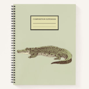 Alligator Spiral Notebook Notizbuch