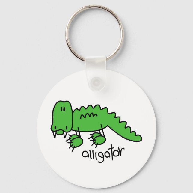 Alligator Tshirts und Geschenke Schlüsselanhänger (Vorderseite)