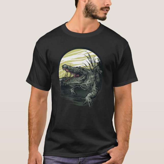 Alligator-Typ-Sumpfverstärker T-Shirt (Vorderseite)
