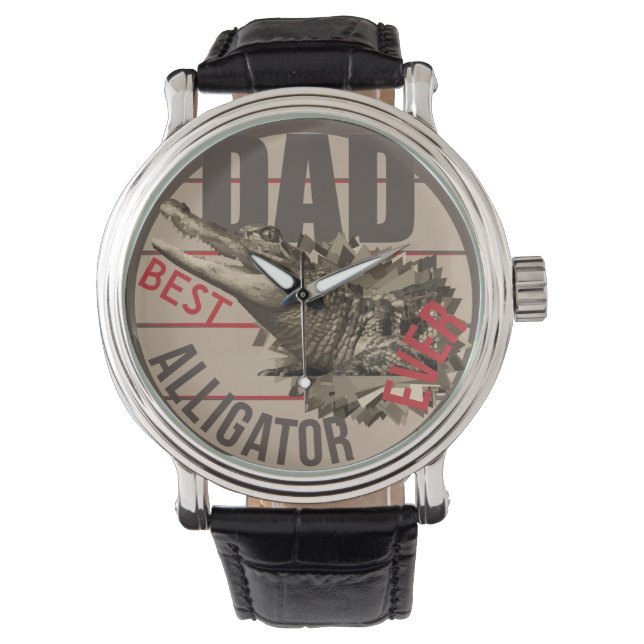 Alligator-Vater je Armbanduhr (Vorderseite)