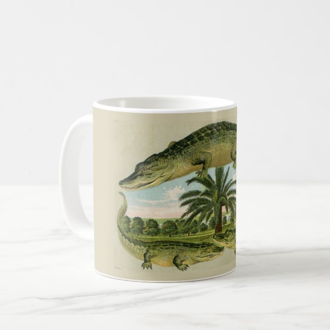 Alligator vintage Palm Mug (Devant gauche)