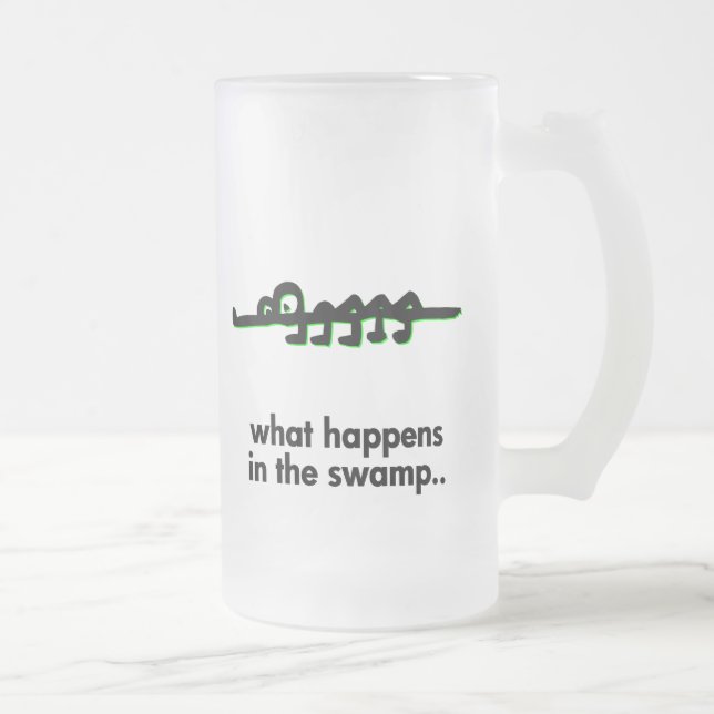 Alligator, was im Sumpf passiert Mattglas Bierglas (Rechts)
