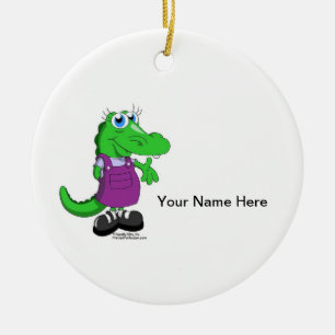 Alligator - Weiblich Keramikornament