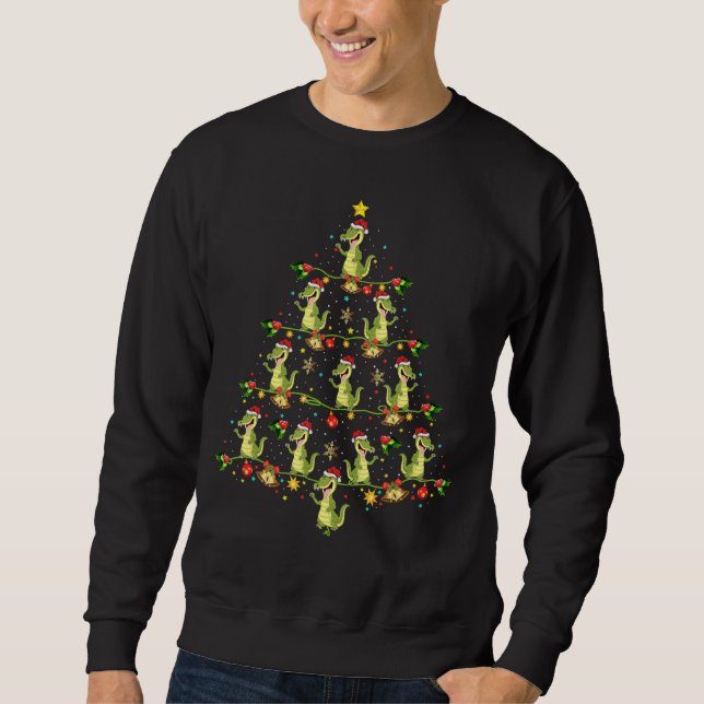 Alligator Weihnachtsbaum Weihnachtsliefer Sweatshirt (Vorderseite)
