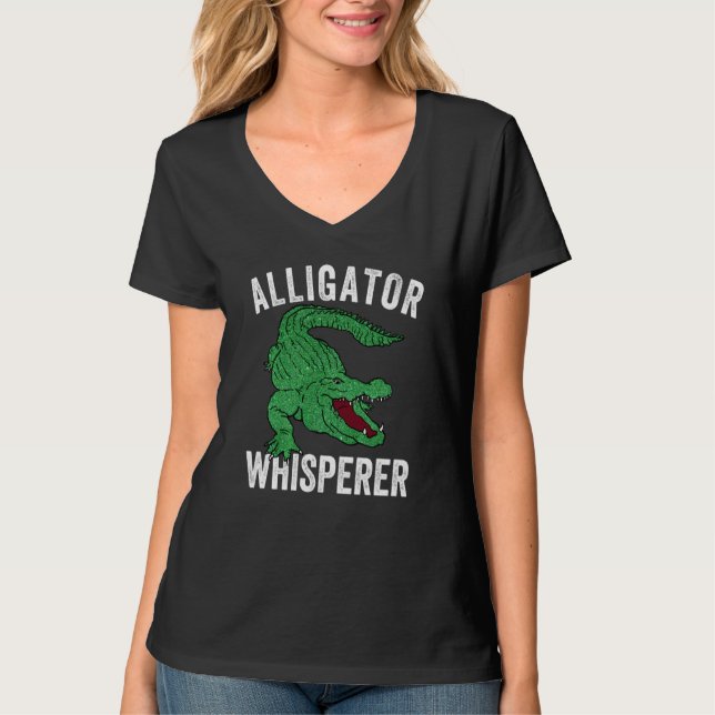 Alligator Whisperer Gator Crocodile Zoo Animal T-Shirt (Vorderseite)