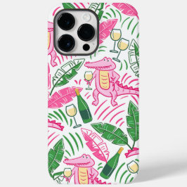 Alligator Wine Pink Green Preppy Case-Mate iPhone 14 Pro Max Hülle