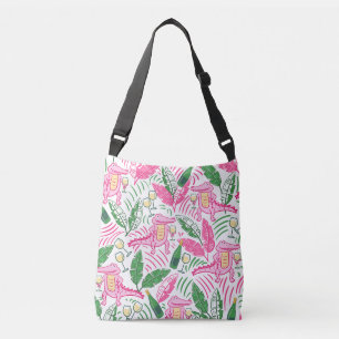 Alligator Wine Pink Green Preppy Tragetaschen Mit Langen Trägern
