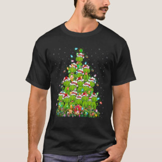 Alligator Xmas Tree Lighting Santa Alligator Chris T-Shirt