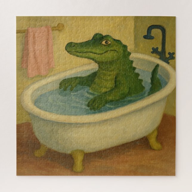 Alligator zur Badezeit (Vertikal)