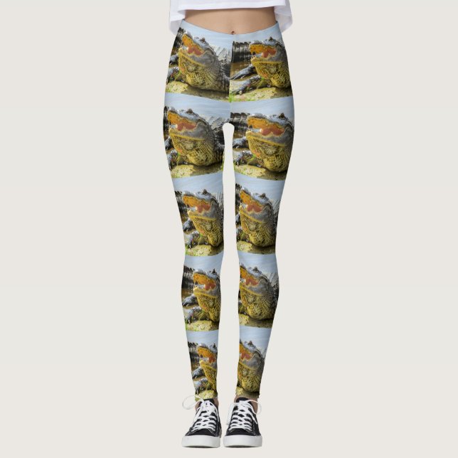 Alligatorporträt. Vertraulich Leggings (Vorderseite)