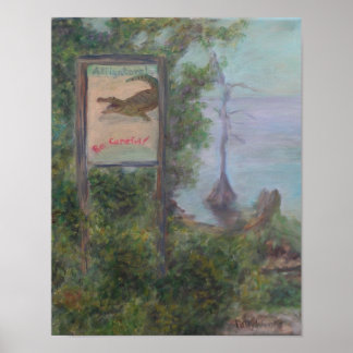 ALLIGATORS ! SOYEZ PRUDENT ! Affiche