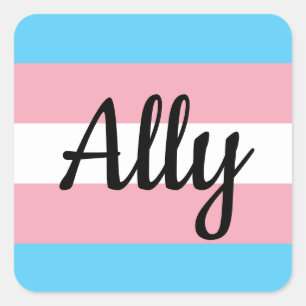 Alliierte Trans Flag Quadratischer Aufkleber