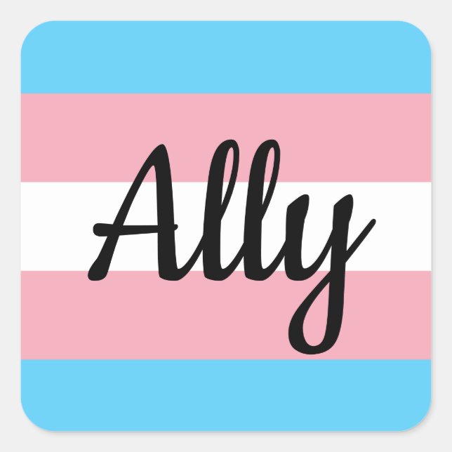 Alliierte Trans Flag Quadratischer Aufkleber (Vorderseite)