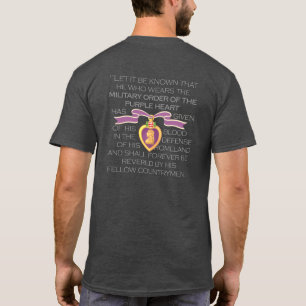Allin Gray benutzerdefinierbares "LILA HERZSTRIBON T-Shirt