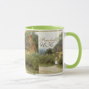 Allingham Eine Hütte mit Sonnenblumen am Peaslake Tasse