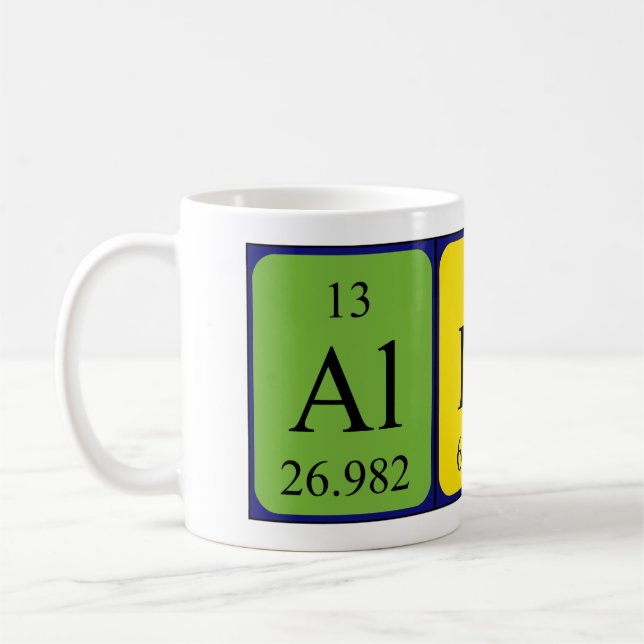 Allira Namen-Tasse periodischer Tabelle Kaffeetasse (Links)