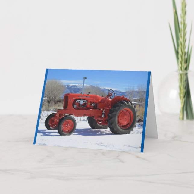 Allis Chalmers WD45 Traktor-Gruß-Karte 1955 Karte (Vorderseite)
