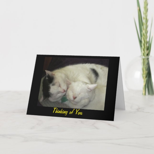 Allis et Abbie pensant à vous carte de voeux (Devant)