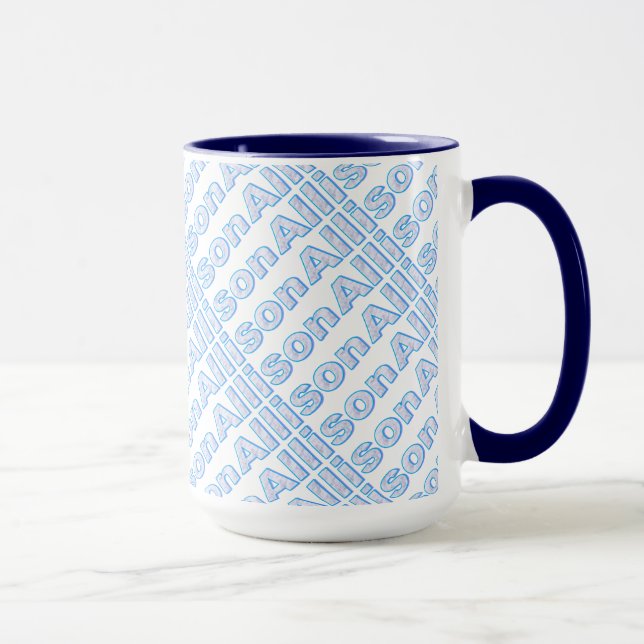 Allison Blue Style 15 oz Ringer Tasse (Rechts)