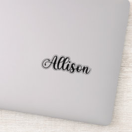 Allison Name - Handgeschriebene Kalligrafie Aufkleber