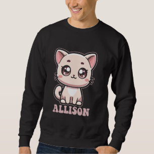 Allison Niedlich Kitty Cat Design for Girls Name A Sweatshirt