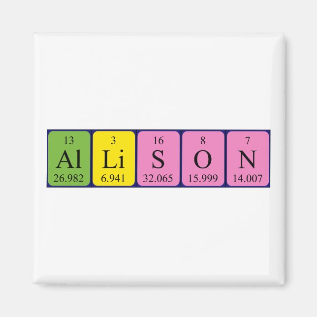 Allison Periodenmagnet Magnet (Vorne)