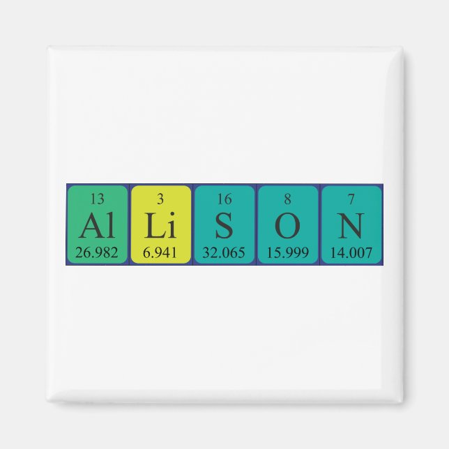 Allison Periodenmagnet Magnet (Vorne)