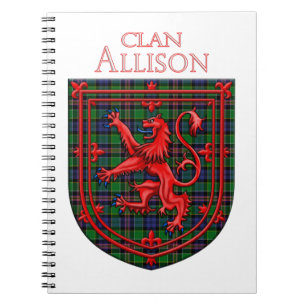 Allison Tartan Scottish Kariert Lion Rampant Notizblock
