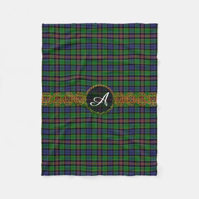 Allison Tartan und Monogramm Fleecedecke (Vorderseite)
