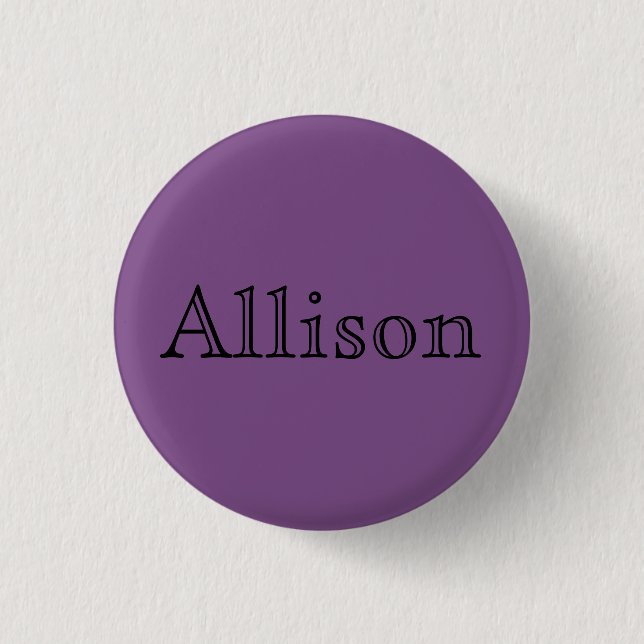 Allison von verwaistem schwarzem TVshow Button (Vorderseite)