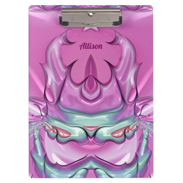 ALLISON ~WOW! STÄRKEN! Rosa Grau Weiß und Cerealie Klemmbrett (Vorderseite)