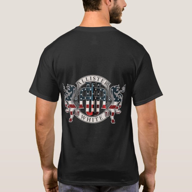 Allister White Patriotic Wappen T-Shirt (Rückseite)