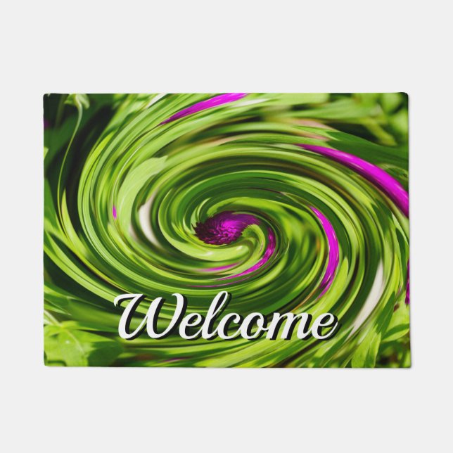 Allium Abstrakt Welcome Doormat Fußmatte (Vorderseite)