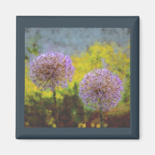 Allium Afternoon Knoblauch Grau Kühlschrank Magnet