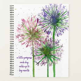 Allium-Blume Personalisierte Inspirationswörter Planer