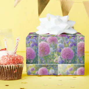 Allium und Iris Sommergarten Geschenkpapier
