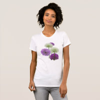 Allium White and Purple Flowers App. T-shirts